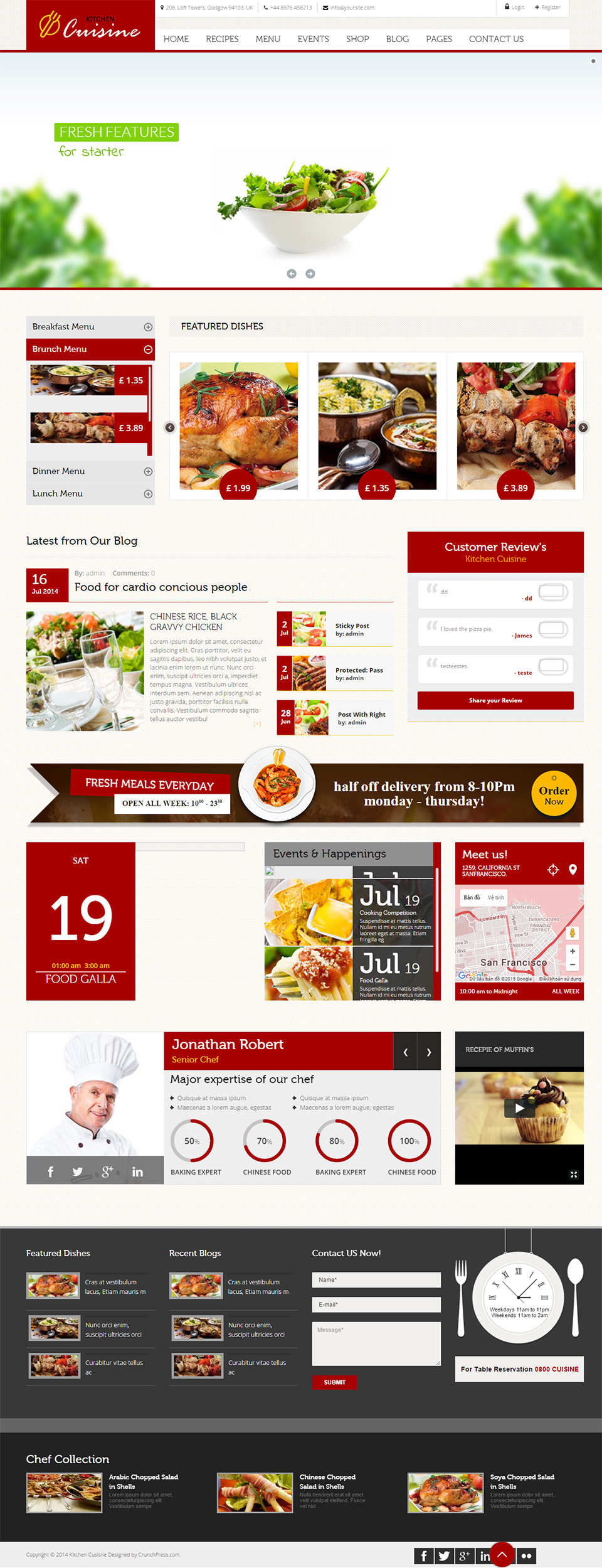 Kitchen Cuisine v1.4.0 – Restaurants & Café WP Theme