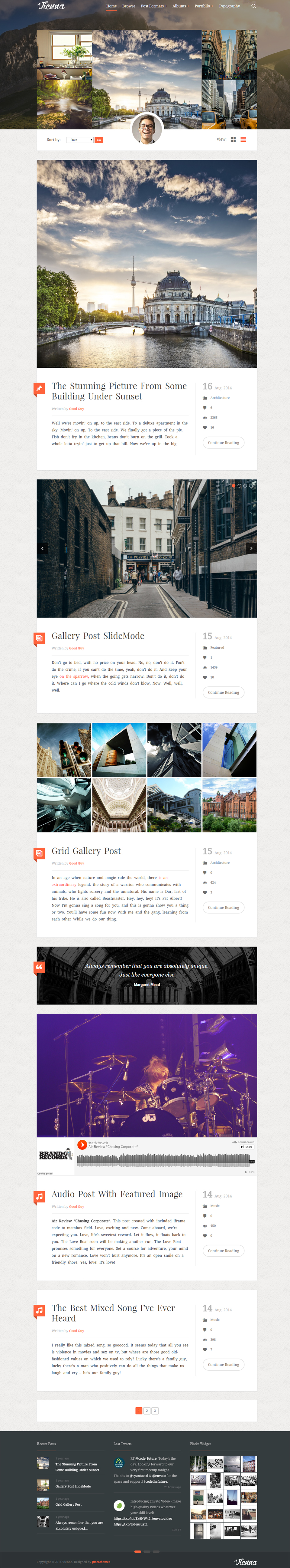 Vienna - Content Focused Personal Blog Theme