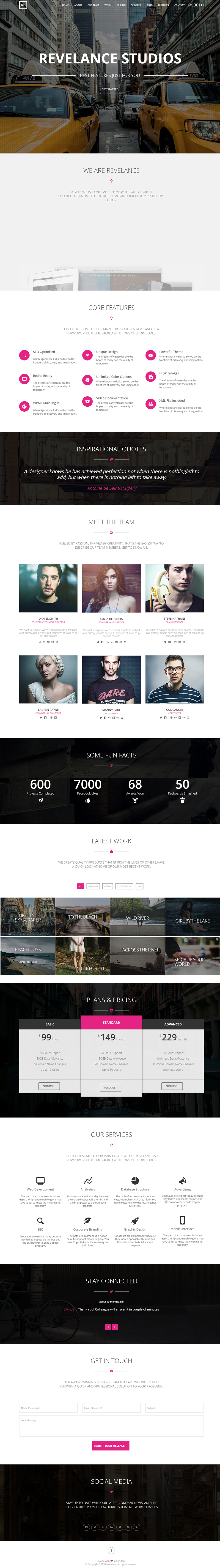 Revelance - Multi/One-Page Business Parallax Theme