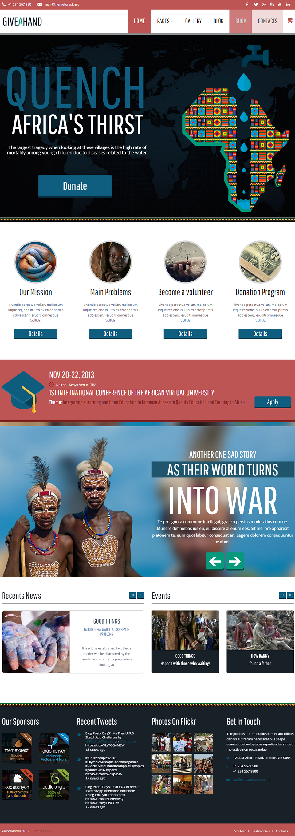 GiveAHand – Themeforest Charity Responsive WP Theme